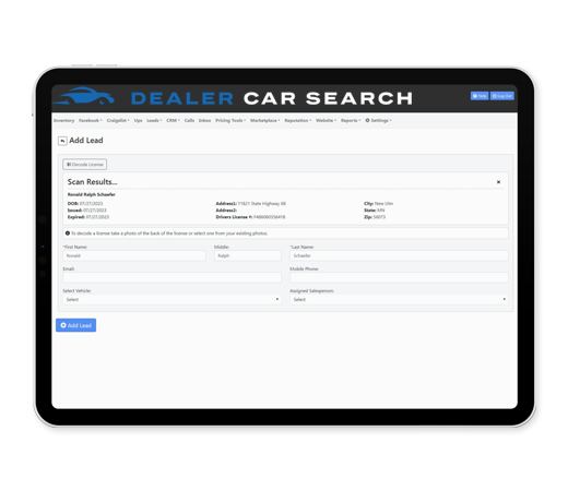 Driver's License Scanning
